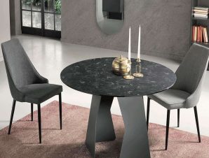 Τραπέζι Cassius 120x76cm Anthracite-Marble Capodarte